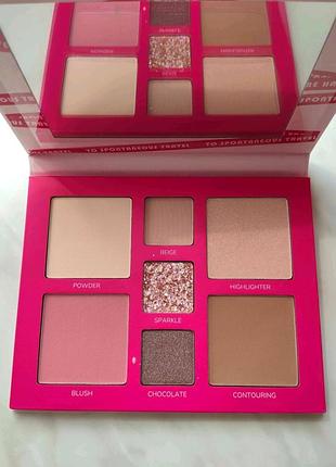 Палетка для век и лица glambee say yes to spontaneous travel face and eyes palette
