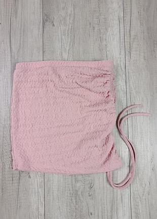 Юбка женская короткая летняя розовая shein, размер xs