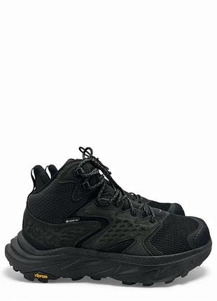 Трекінгові черевики hoka anacapa 2 mid gtx у повністю чорному забарвленні (black/black).розмір:46 2/3(30см)матеріал: шкіра