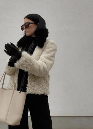 Zara вирусная куртка из экомеха в стиле печворк, размер s