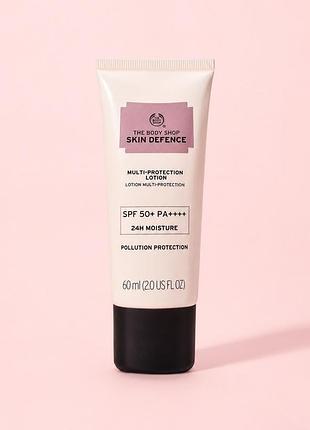 The body shop skin defence spf 50+ pa++++ 60 мл — сонцезахисний крем для обличчя