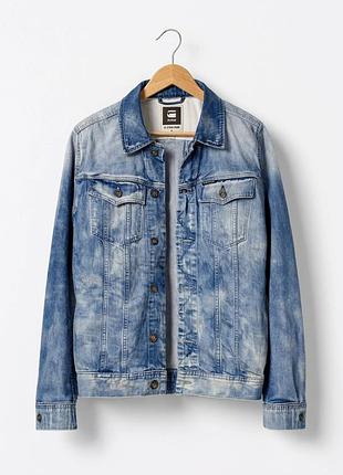 Джинсовая куртка g-star raw slim tailor jkt acid wash (оригинал, размер m / маломерит)