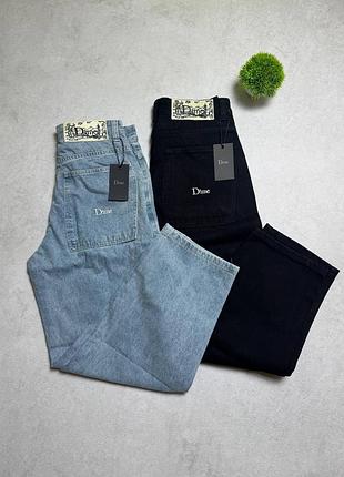 Чоловічі джинси dime сині/чорні/блакитні | дайм розмір xxs xs s m l | jeans ххс хс с м л , baggy, широкі штани бегі вільні дайми