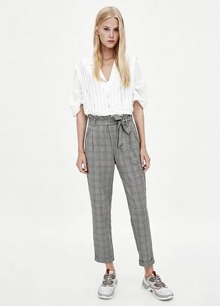 Жіночі брюки в клітинку zara в ідеальному новому стані розмір s