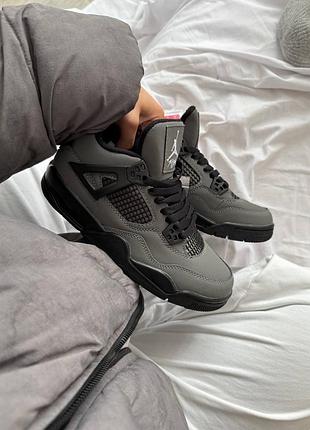 Кросівки nike air jordan 4 grey black 🩶