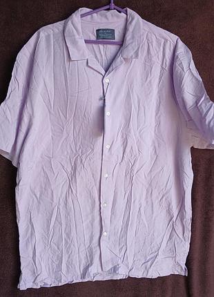 Рубашка женские, сиреневая, синяя, вискоза, l- xl