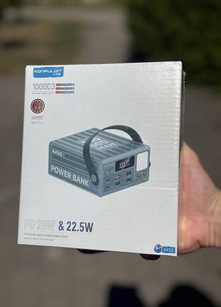 Павербанк konfulon 100000mah a45q pd20w blue