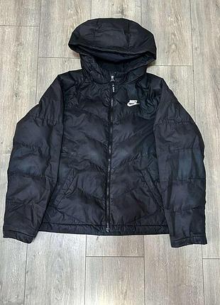 ‼️лучшая цена дутая куртка nike size: l торг + смотрите описание