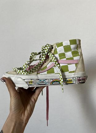 Кеди vans з подвійними шнурками та малюнками на підошві