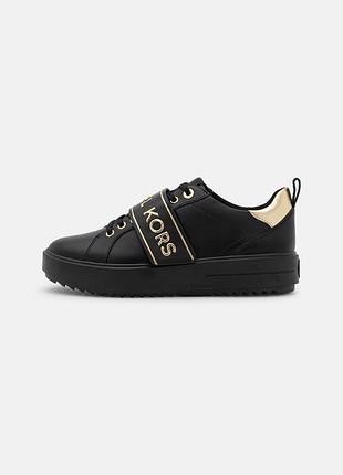 Жіночі шкіряні кеди michael kors emmett strap lace-up. розмір: 35.матеріал: шкіра