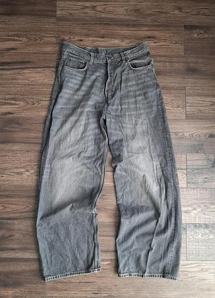 Сірі мішкуваті джинси багі y2k / широкі чоловічі джинси baggy
