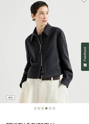 New 2026  куртка brunello cucinelli wool monili zipper jacket з вовною