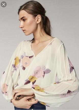 Шифонова блуза massimo dutti
