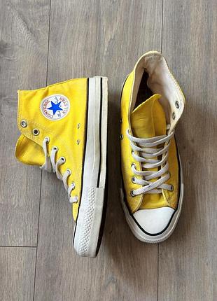 Высокие желтые кеды converse chuck taylor all star (27 см / 43 размер)
