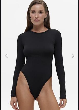 Боді з довгим рукавом zara