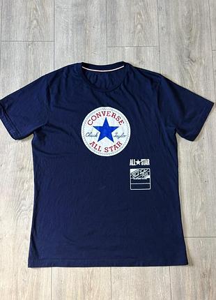 Футболка converse all star синяя оригинал размер (s)
