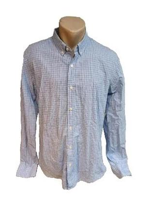 Scotch &amp; soda мужская рубашка голубого цвета размер l в клетку