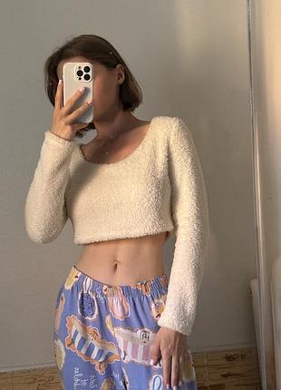 Вкорочена піжамна кофта shein s
