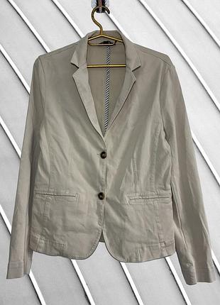 Жіночий бежевий піджак tommy hilfiger uk10 s m 36 38 44 томмі хілфігер базовий блейзер жакет стрейчевий томми хилфигер 44
