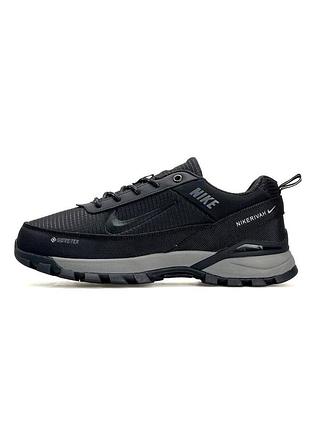 Теплые кроссовки мужские nike rivah, черные термо кроссовки найк, осень зима