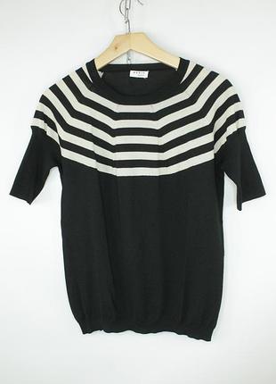 Премиальная шерстяная футболка топ akris punto knitted wool short sleeve top t-shirt