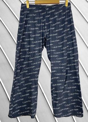 Женские голубые домашние брюки calvin klein s m 36 38 44 кельвин клейн пижамное брюки кальвин клейн штаны для сна ck 44