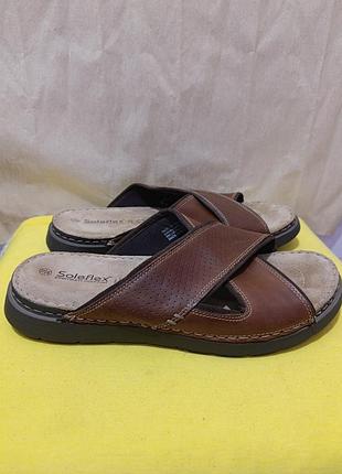 Шлепанцы кожаные sole flex premium comfort