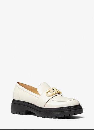 Жіночі шкіряні лофери michael kors, модель parker leather loafer (або parker lug loafer).розмір:36;матеріал: шкіра