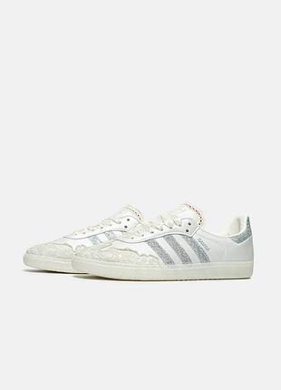 Кросівки adidas samba 'valentine's day chalk white, metallic silver