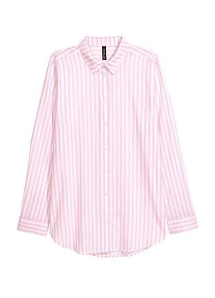 Рубашка h&amp;m, рубашка в полоску, хлопковая рубашка