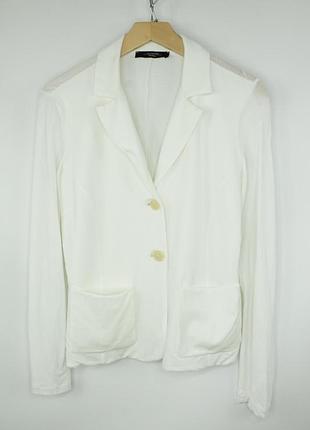 Легкий еластичний блейзер піджак weekend max mara light stretch cotton blend white blazer jacket