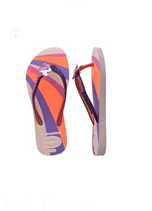 Новые шлепанцы вьетнамки havaianas kids slim glitter ii