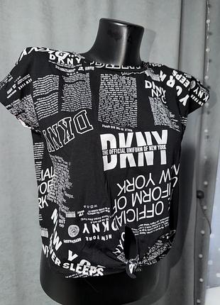 Котонова футболка топ dkny