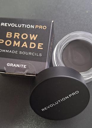Помадка для брів brow pomade від revolution pro у відтінку granite