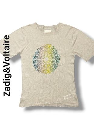 Футболка изо льна zadig&voltaire с рисунком