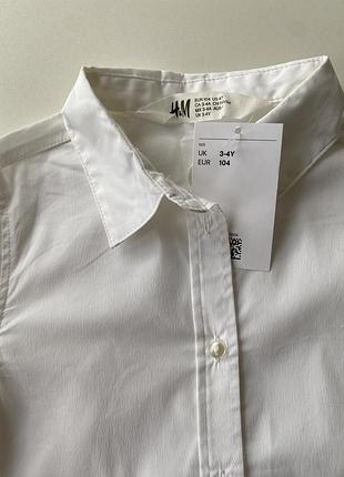 Сорочка біла для дівчинки h&m 3