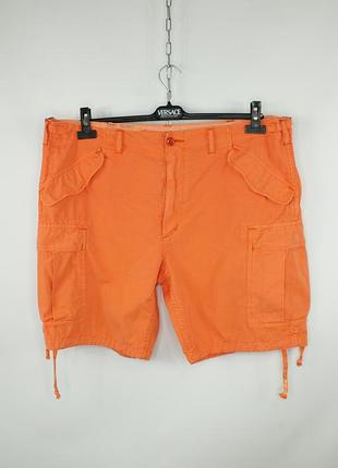 Яркие карго шорты ralph lauren orange utility pockets ripstop cargo shorts mens