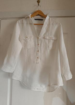 Блуза. zara. льон.