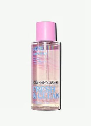 В наявності 3 шт. парфумований зволожуючий спрей для тіла victoria's secret pink fresh & clean sun-splashed body mist.