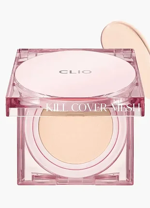 Сияющий тональный кушон + refil clio kill cover mesh glow cushion 21 lingerie 30g