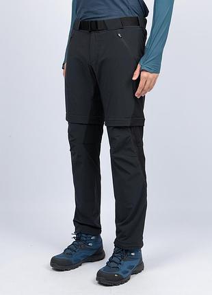 Чоловічі трекінгові штани шорти decathlon quechua forclaz zip-off mh550
