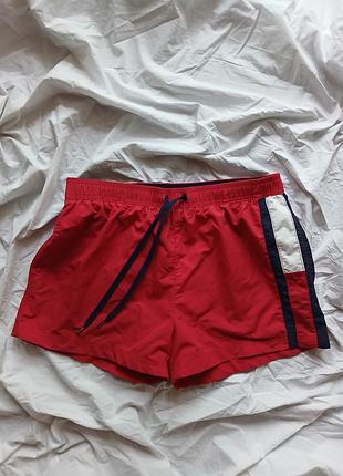 Яскраві шорти tommy hilfiger / пляжні чоловічі шорти томмі хілфігер