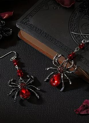 Роскошные серьги spiders хэллоуин, пауки, чорний павук