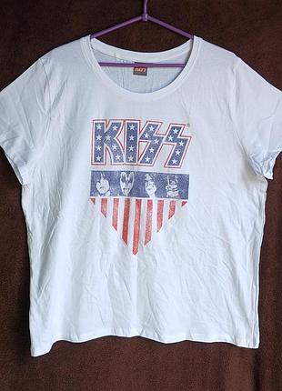 Футболка женская котоновая kiss, xl