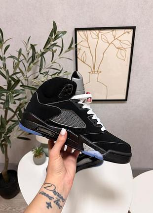 Nike air jordan 5 black blue v2