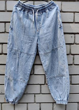 Джинсы (джогеры, парашюты) женские фирмы zara, производитель испания, размер 46-48.