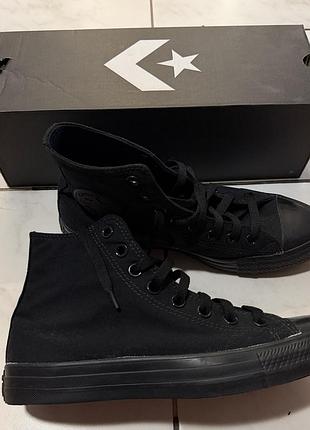 Кеди converse, унісекс. класичні, чорні. розмір 39