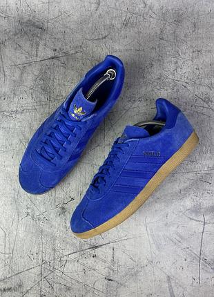 Кросівки adidas gazelle сині замшеві gum sole eu 44 2/3