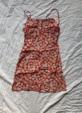 Міні сукня pull&bear в квітковий принт