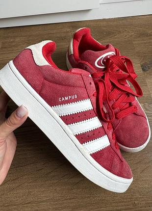 Кросівки жіночі кросівки adidas campus 39 розмір 25 см оригінал кампус червоні з білим